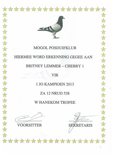 Our sincere congratulations to Britney & Cheyanne Lemmer of CHEBRY LOFTS!! These two sisters ended equal second in the club as full members in only their second season in the sport! An achievement to be proud of girls! Out of Africa Lofts Salutes you!!